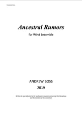 Ancestral Rumors Concert Band sheet music cover